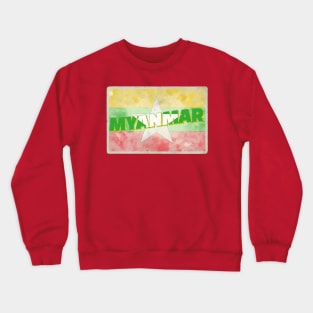 Myanmar Vintage style retro souvenir Crewneck Sweatshirt